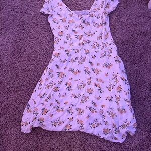 Hollister Floral Dress - White with little orange flowers